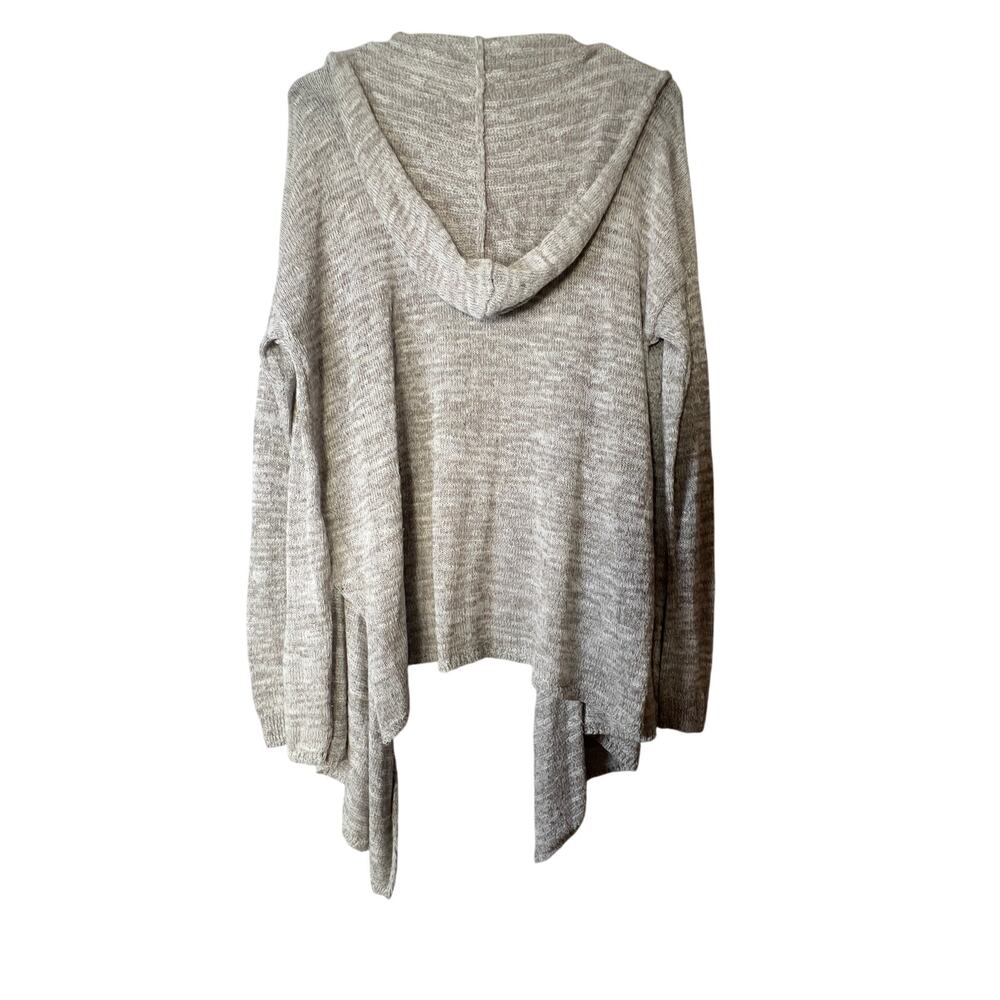 ✨ABERCROMBIE & FITCH M/L Gray Open Front Hooded Cardigan Sweater Womens Pockets - Picture 2 of 6